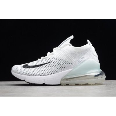 Nike Air Max 270 Flyknit Beyaz / Siyah / Platini Koşu Ayakkabısı Türkiye - MUMHBER0